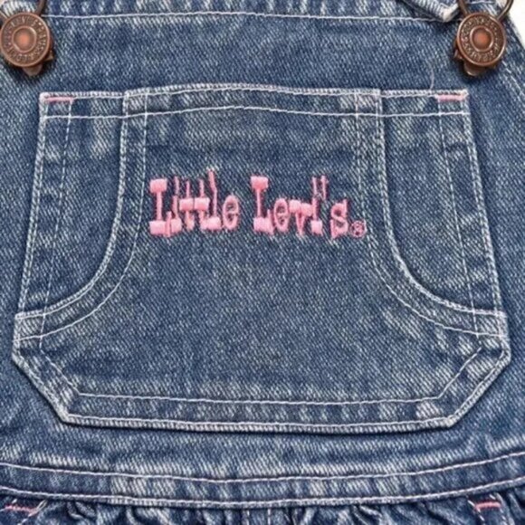 Little Levi's Blue Jean Shortalls Cotton  Overalls‎ 3T - Picture 2 of 5